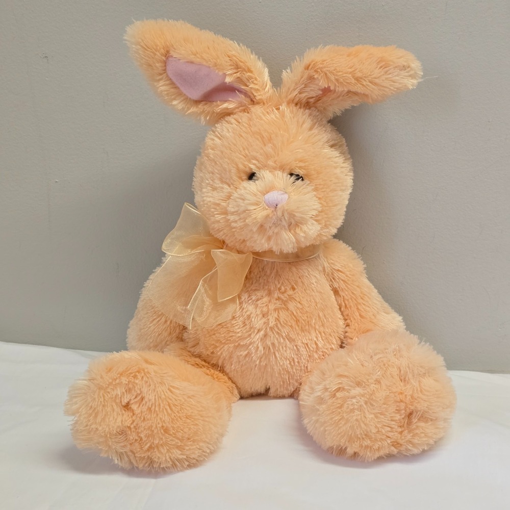 Gund Heads & Tales Plush Bunny Rabbit Orange Bow